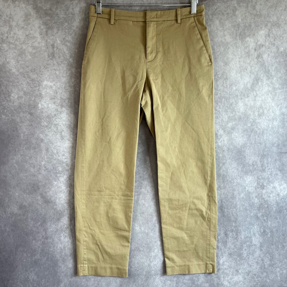 Vince Chino Pants Womens 0 Khaki Tan V112022387 Italian Fabric Slim Tapered NWT‎